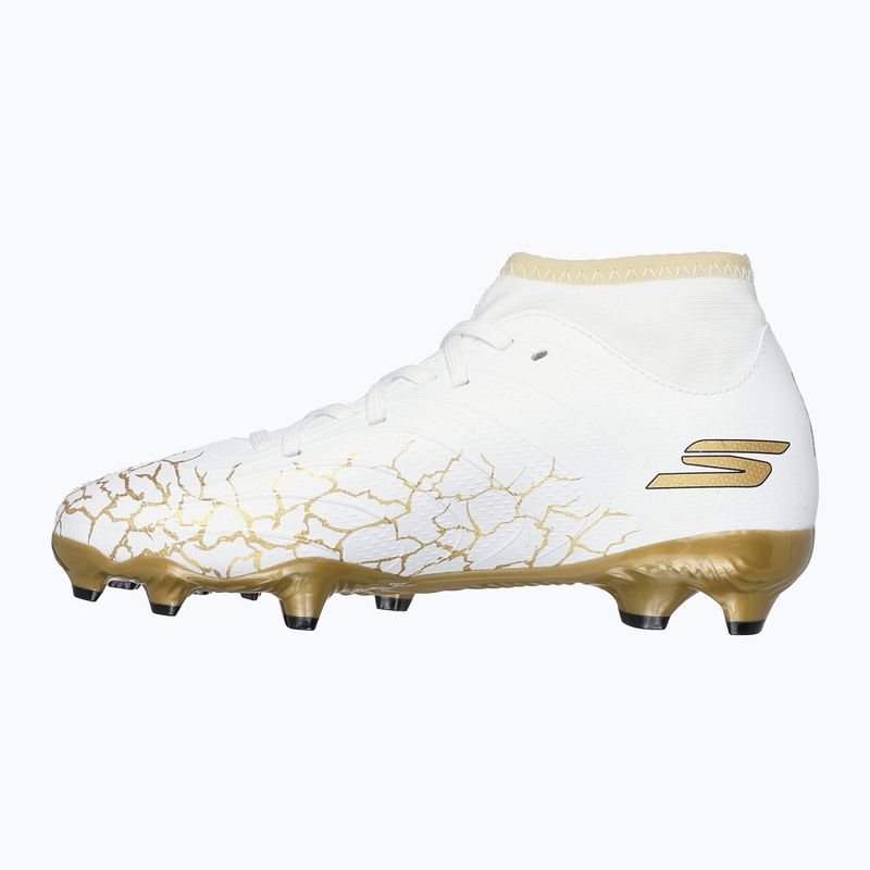 Încălțăminte de fotbal pentru copii SKECHERS Skx_1.5 High Td Jr FG white/gold 10