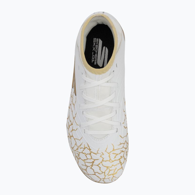 Încălțăminte de fotbal pentru copii SKECHERS Skx_1.5 High Td Jr FG white/gold 5