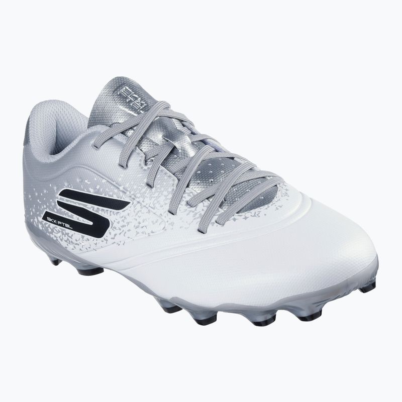 Încălțăminte de fotbal pentru copii SKECHERS Razor 1.5 Youth Jr FG white/silver 8