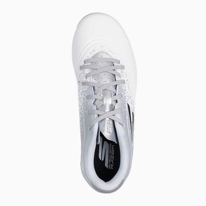Încălțăminte de fotbal pentru copii SKECHERS Razor 1.5 Youth Jr FG white/silver 11