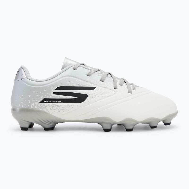Încălțăminte de fotbal pentru copii SKECHERS Razor 1.5 Youth Jr FG white/silver 2