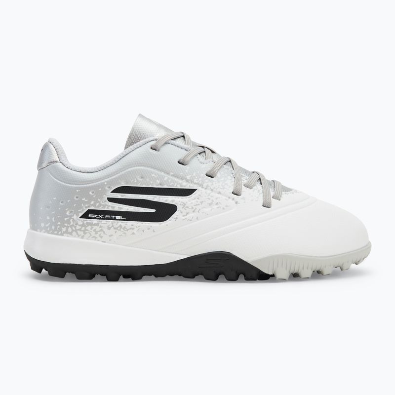 Încălțăminte de fotbal pentru copii SKECHERS Razor 1.5 Td Jr TF white/silver 2
