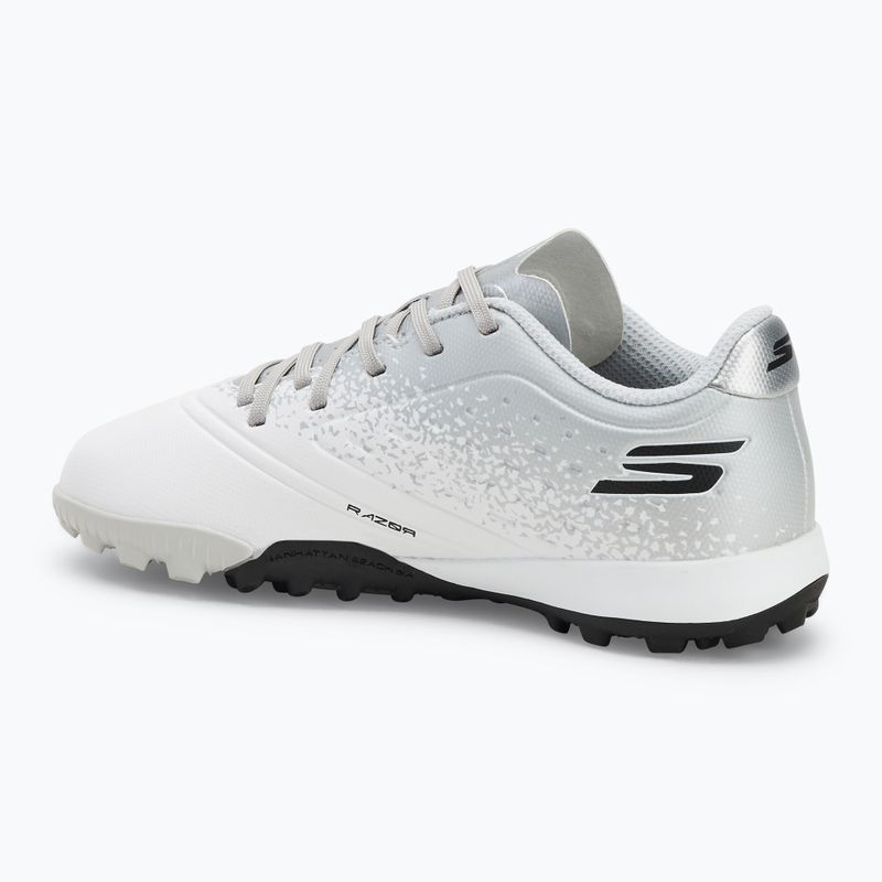 Încălțăminte de fotbal pentru copii SKECHERS Razor 1.5 Td Jr TF white/silver 3