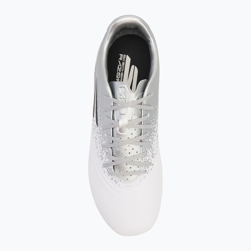Încălțăminte de fotbal pentru bărbați SKECHERS Razor 1.5 Academy FG white/silver 5