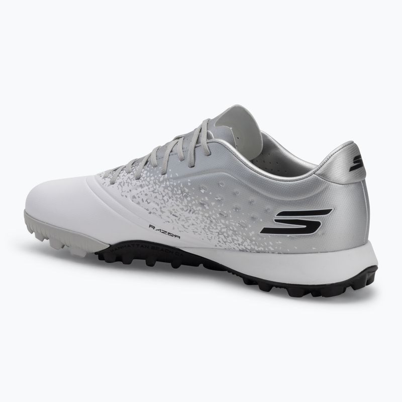 Încălțăminte de fotbal pentru bărbați SKECHERS Razor 1.5 Academy TF white/silver 3