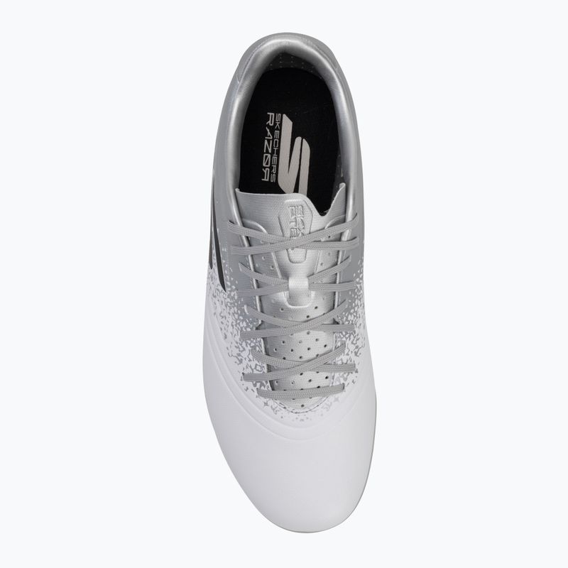 Încălțăminte de fotbal pentru bărbați SKECHERS Razor 1.5 Academy TF white/silver 5