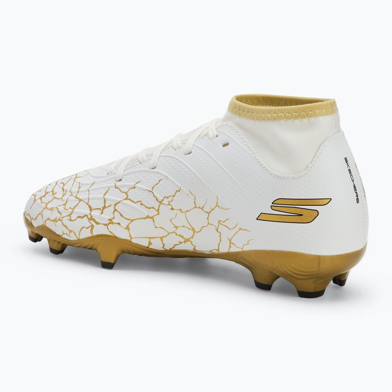 Încălțăminte de fotbal pentru copii SKECHERS Skx 1.5 Youth High Jr FG white/gold 3