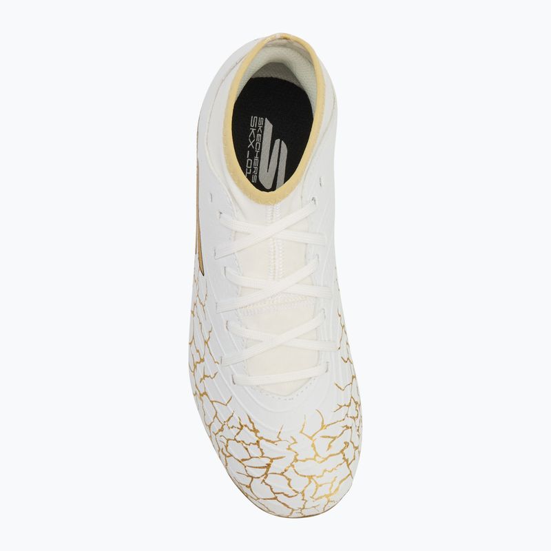 Încălțăminte de fotbal pentru copii SKECHERS Skx 1.5 Youth High Jr FG white/gold 5