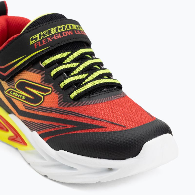 Încălțăminte pentru copii SKECHERS Flex-Glow Ultra negru/roșu 7
