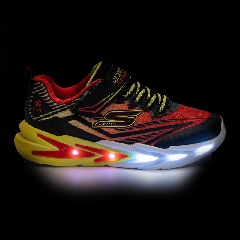 Încălțăminte pentru copii SKECHERS Flex-Glow Ultra negru/roșu 8