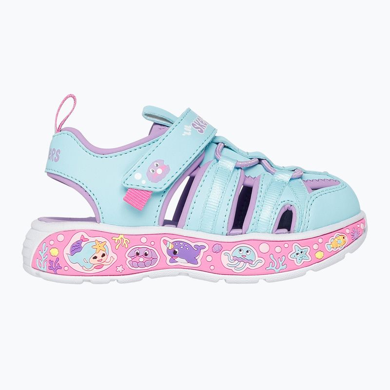 Sandale pentru copii SKECHERS Play Scene Splash Cute Crew turquoise/lavender