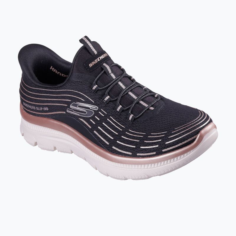 Încălțăminte pentru femei  SKECHERS Summits Plus Soft Luster black/rose gold 8