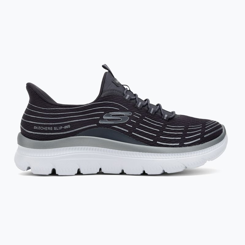 Încălțăminte pentru femei SKECHERS Summits Plus Soft Luster charcoal/silver 2