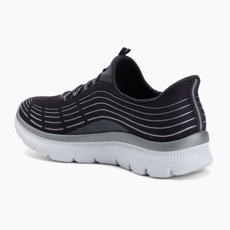 Încălțăminte pentru femei SKECHERS Summits Plus Soft Luster charcoal/silver 3