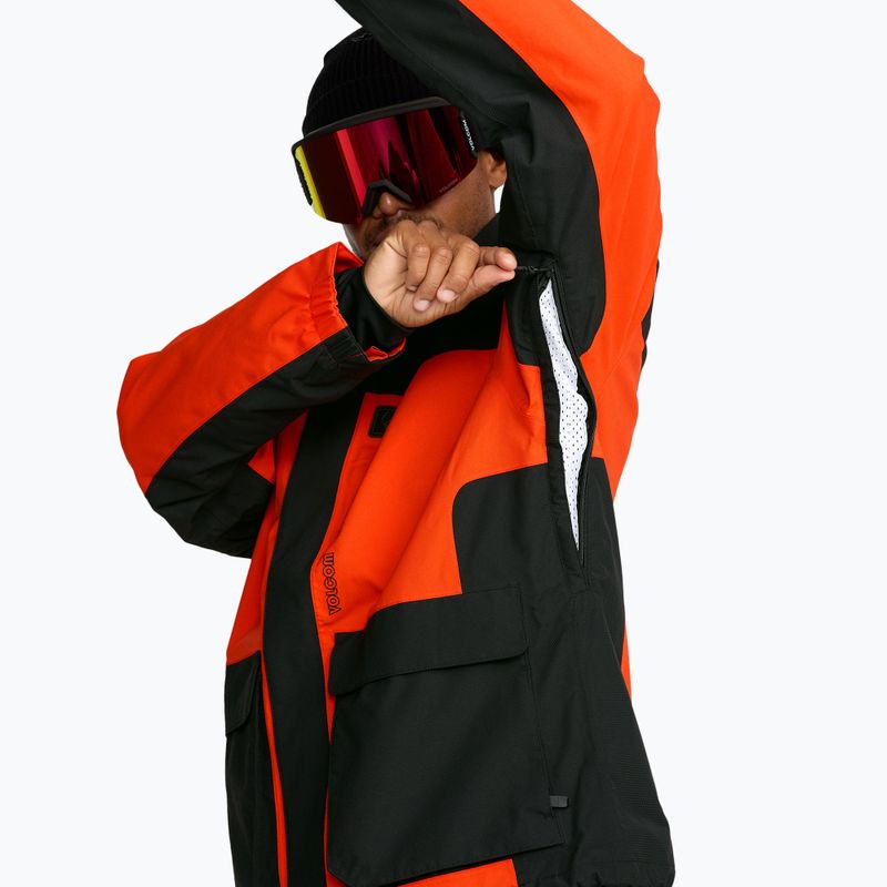 Geacă de snowboard pentru bărbați Volcom Kleveland orange shock 9
