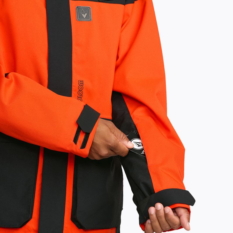 Geacă de snowboard pentru bărbați Volcom Kleveland orange shock 10