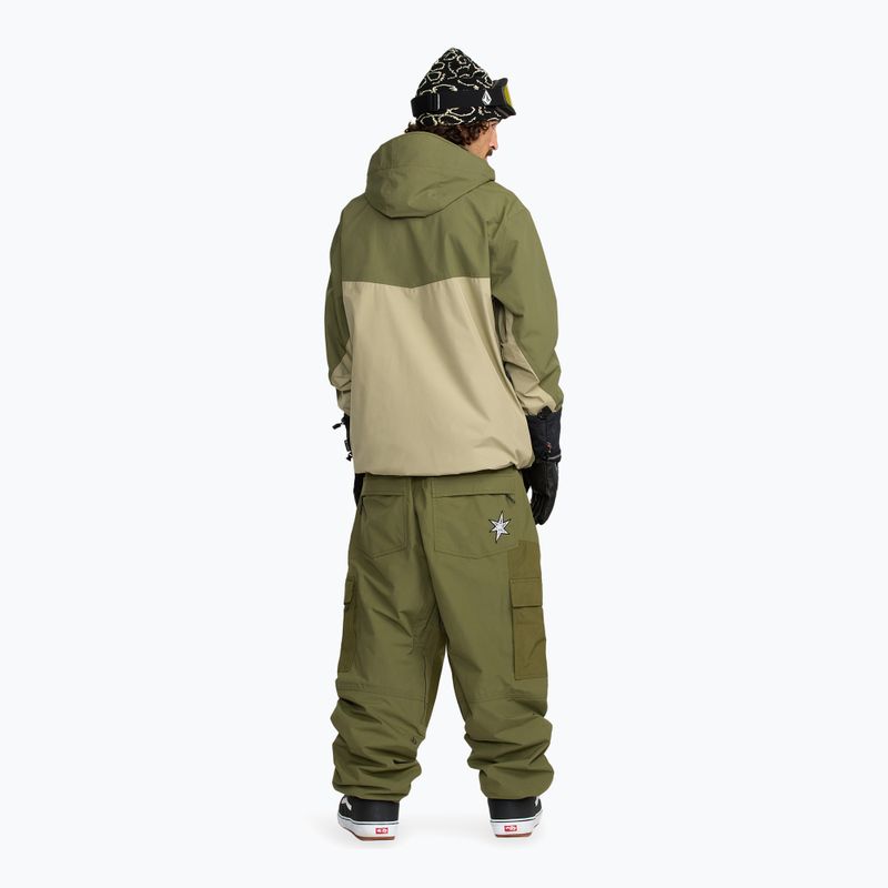 Pantaloni de snowboard pentru bărbați Volcom Longo GTX dark olive 4