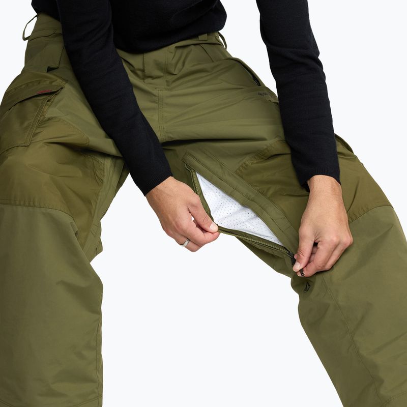 Pantaloni de snowboard pentru bărbați Volcom Longo GTX dark olive 7
