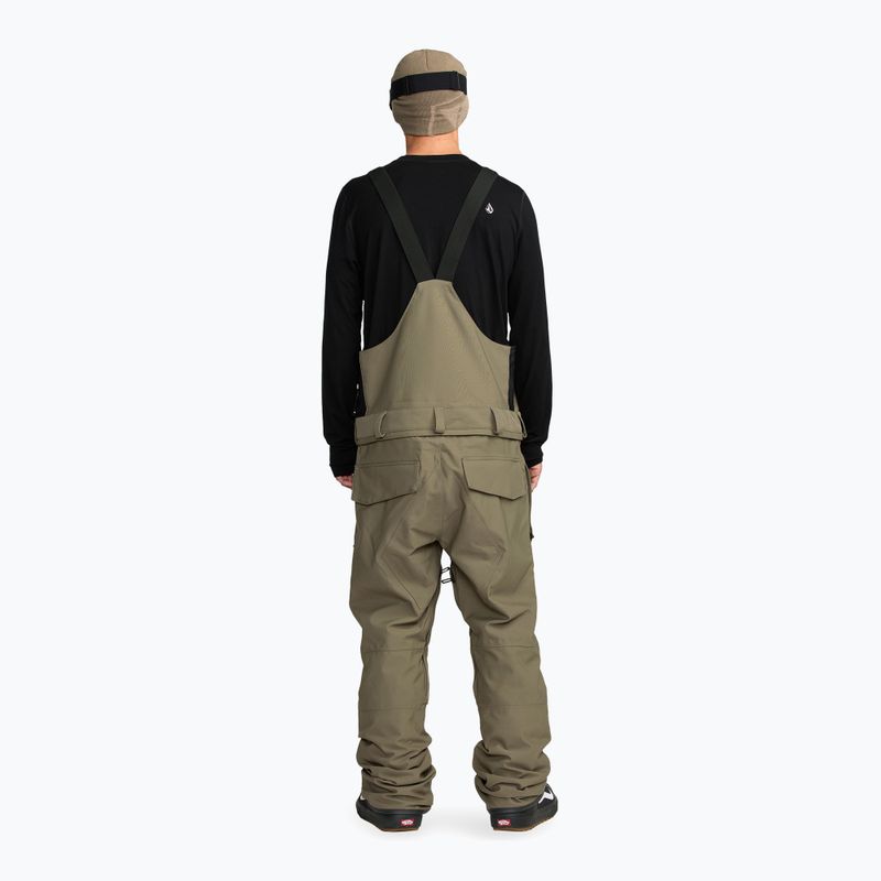 Pantaloni de snowboard pentru bărbați Volcom Roan Bib Overall military 3