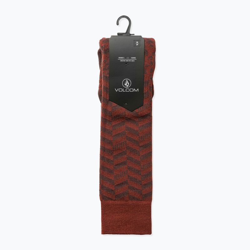 Șosete de schi pentru femei Volcom Cheetah Chev Otc henna 4