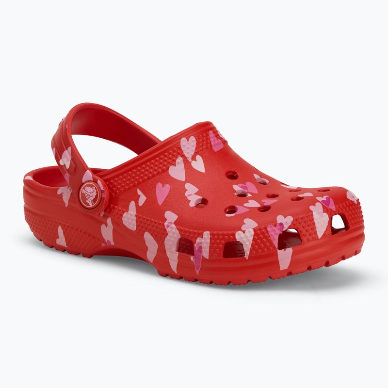 Papuci pentru copii Crocs Classic Valentines Day Clog Kids cherry red 2