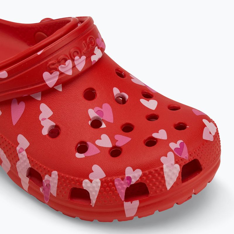 Papuci pentru copii Crocs Classic Valentines Day Clog Kids cherry red 8