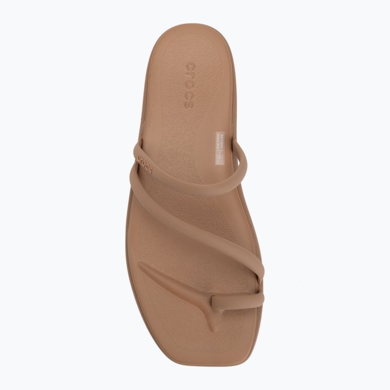 Șlapi pentru femei Crocs Miami Toe Loop Sandal milk chocolate 5