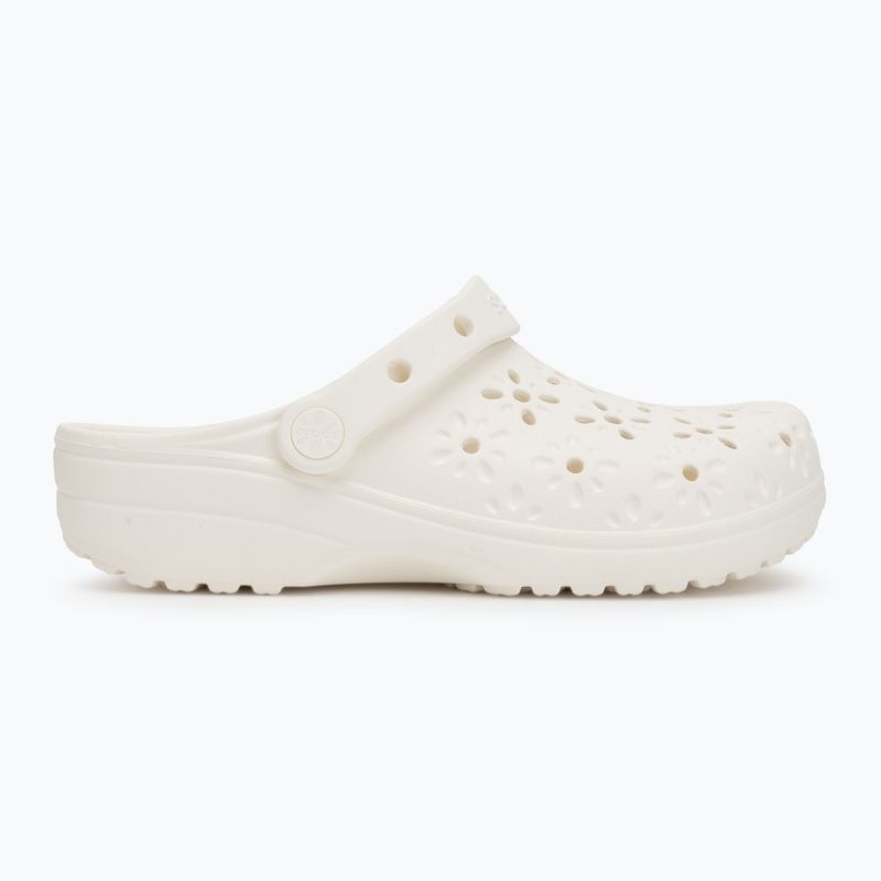 Papuci Crocs Classic Floral Cutout Clog chalk 3