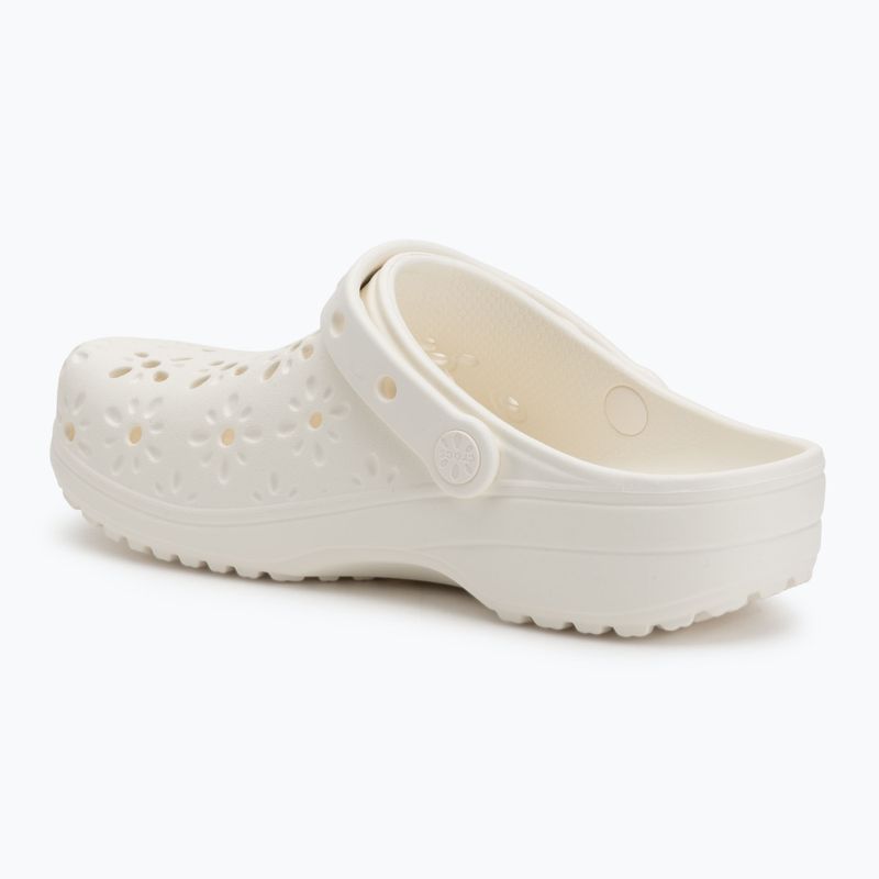 Papuci Crocs Classic Floral Cutout Clog chalk 4