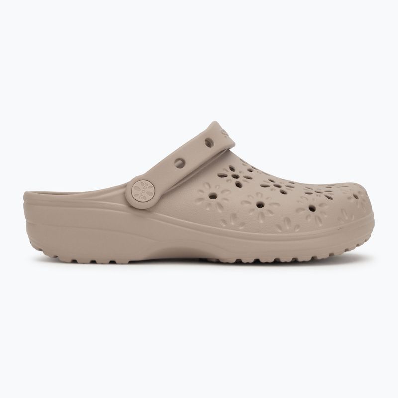 Papuci Crocs Classic Floral Cutout Clog taupe 3
