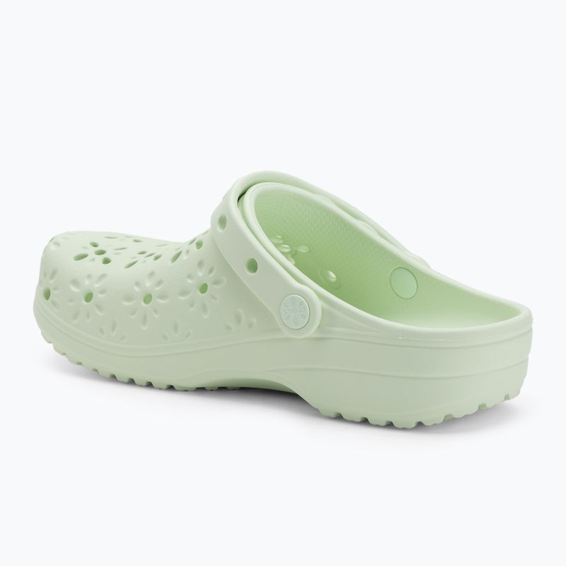 Papuci Crocs Classic Floral Cutout Clog jade tint 4