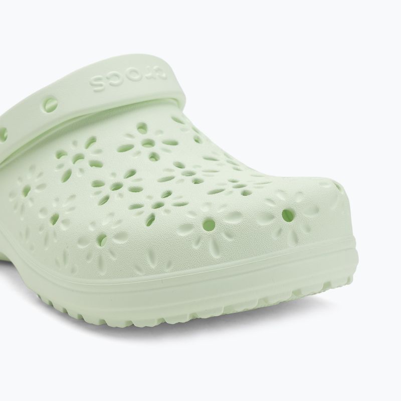 Papuci Crocs Classic Floral Cutout Clog jade tint 8