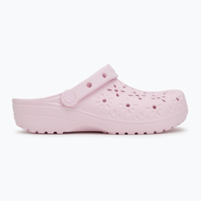 Papuci Crocs Classic Floral Cutout Clog pink milk 3