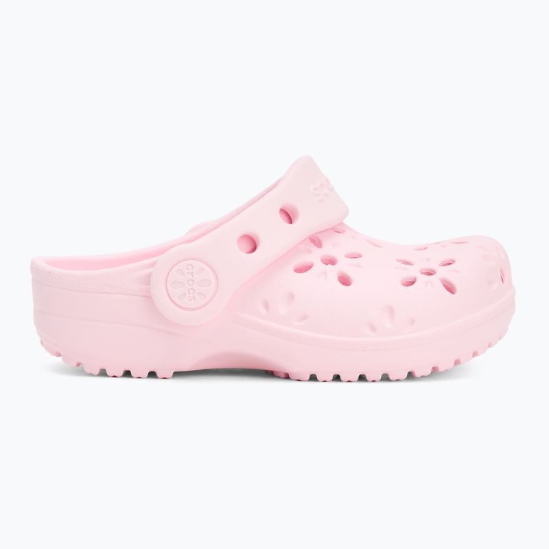 Papuci pentru copii  Crocs Classic Floral Cutout Clog Kids Toddler pink milk 3