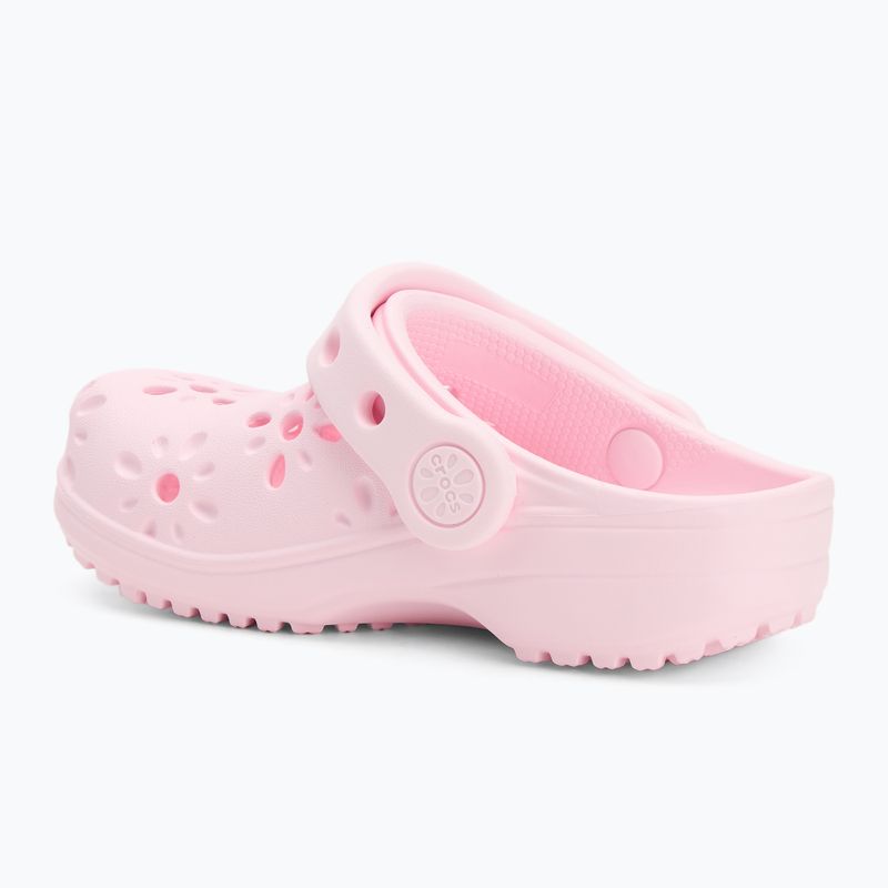 Papuci pentru copii  Crocs Classic Floral Cutout Clog Kids Toddler pink milk 4