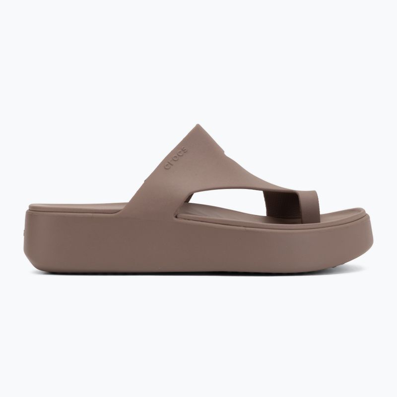 Papuci pentru femei Crocs Getaway Platform Toe Loop truffle 2