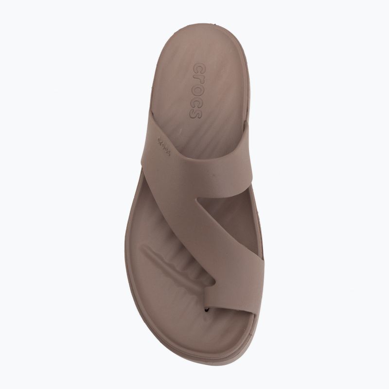 Papuci pentru femei Crocs Getaway Platform Toe Loop truffle 5