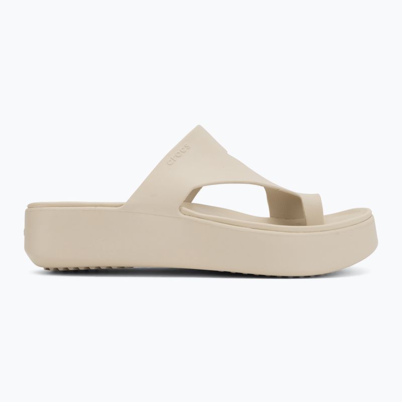 Șlapi pentru femei Crocs Getaway Platform Toe Loop sandstone 2