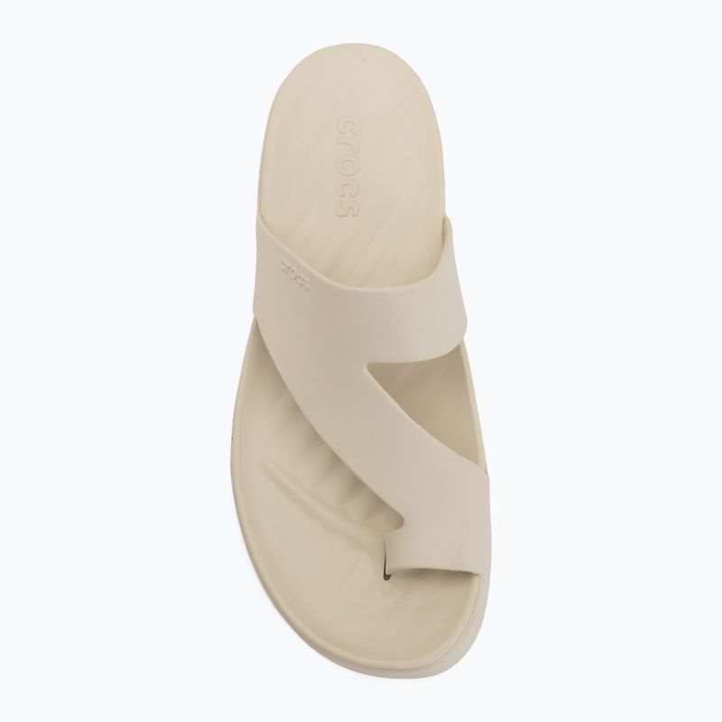 Șlapi pentru femei Crocs Getaway Platform Toe Loop sandstone 5
