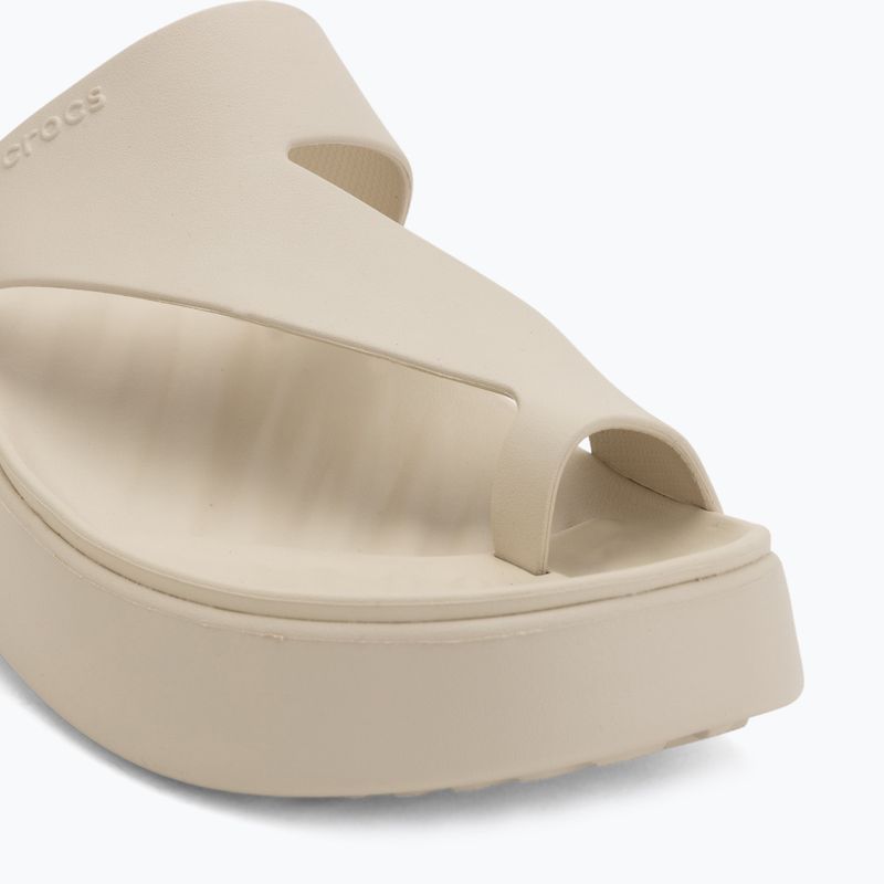 Șlapi pentru femei Crocs Getaway Platform Toe Loop sandstone 7