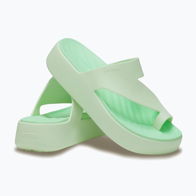 Șlapi pentru femei Crocs Getaway Platform Toe Loop jade tint 3
