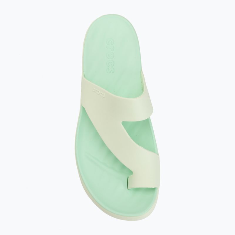 Șlapi pentru femei Crocs Getaway Platform Toe Loop jade tint 5