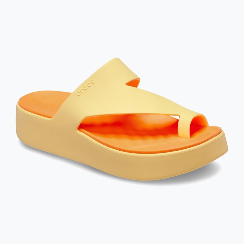 Șlapi pentru femei Crocs Getaway Platform Toe Loop golden hour 2
