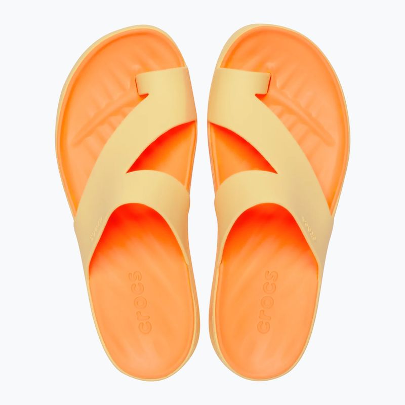 Șlapi pentru femei Crocs Getaway Platform Toe Loop golden hour 4
