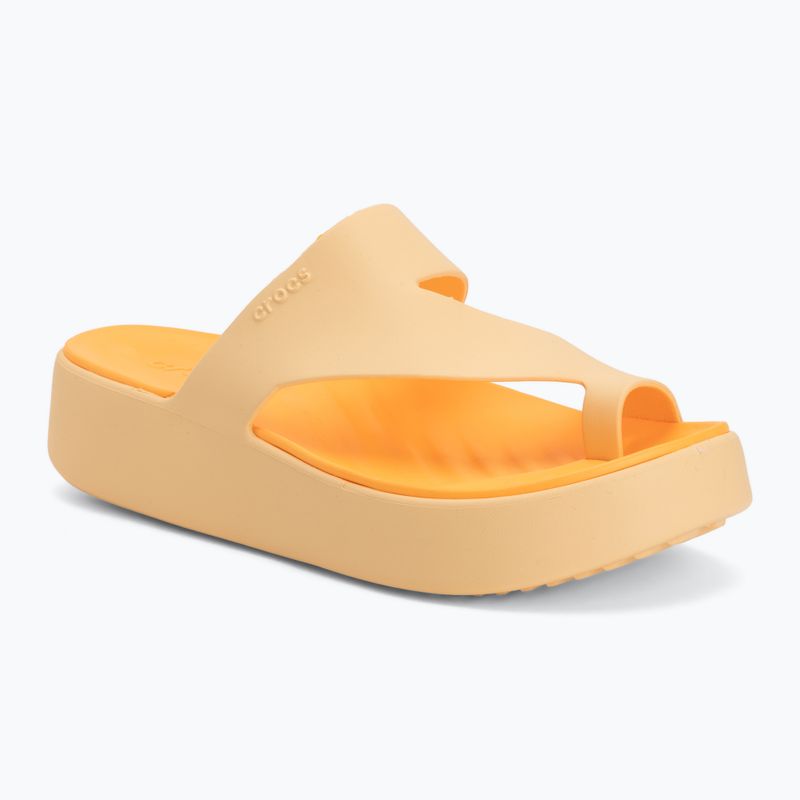 Șlapi pentru femei Crocs Getaway Platform Toe Loop golden hour