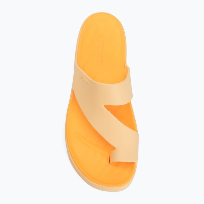 Șlapi pentru femei Crocs Getaway Platform Toe Loop golden hour 5