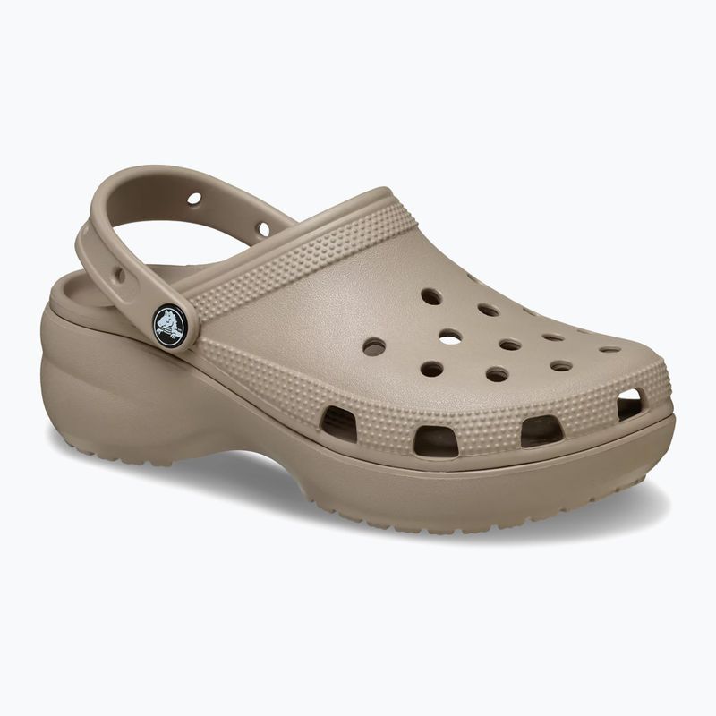 Papuci pentru femei Crocs Classic Platform Clog taupe