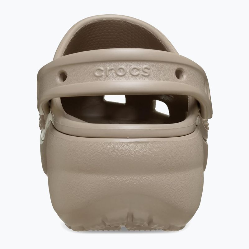 Papuci pentru femei Crocs Classic Platform Clog taupe 4