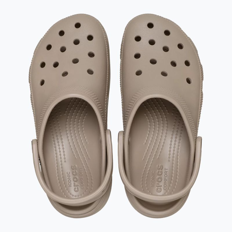 Papuci pentru femei Crocs Classic Platform Clog taupe 5