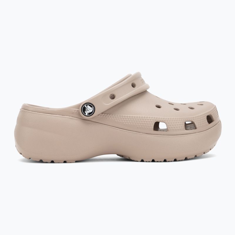 Papuci pentru femei Crocs Classic Platform Clog taupe 3